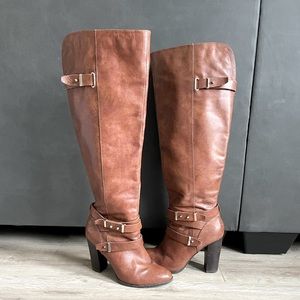 Aldo vegan leather knee high boots